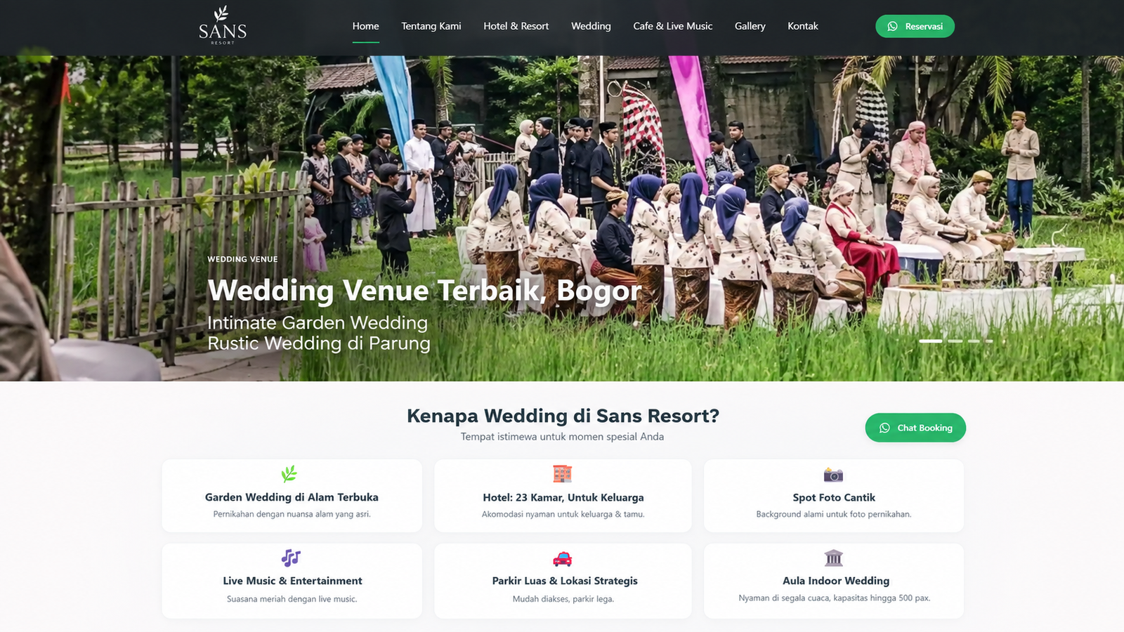 Website Sans Resort Parung Bogor